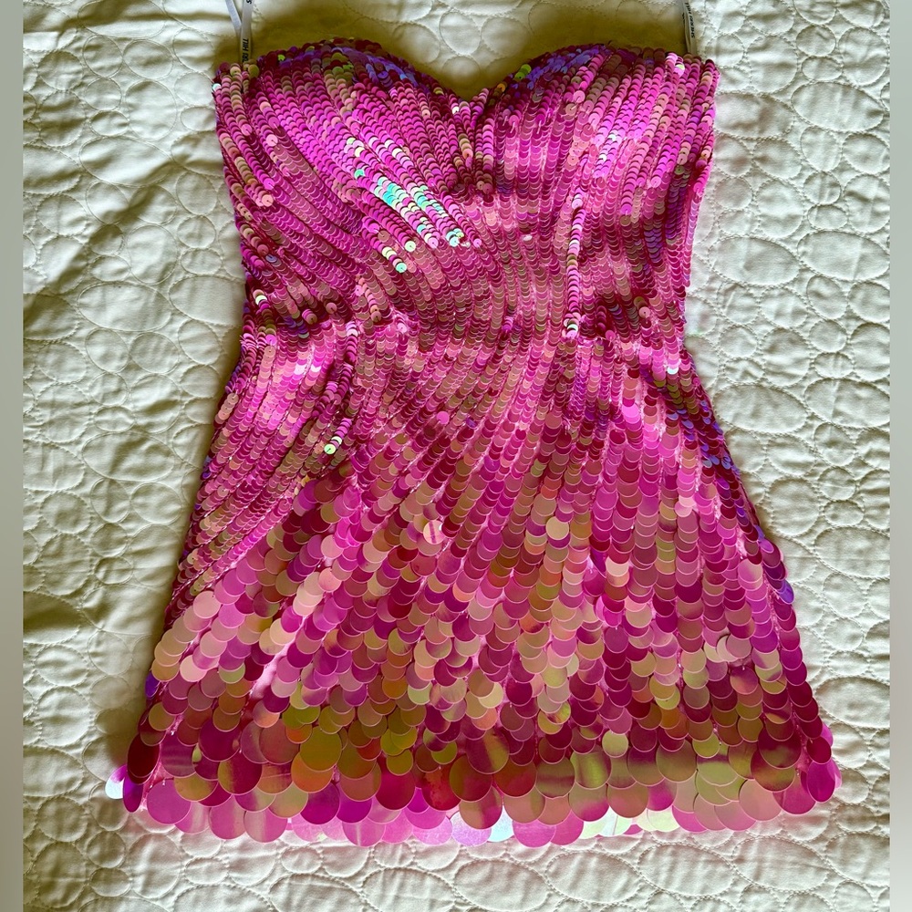 Sherri Hill pink strapless dress #55462 - Picture 9 of 15